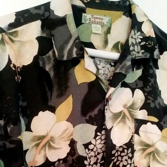 Tommy Bahama Men's Hawaiian Shirt | Surfer shirt | Size M | 100% Silk  | Cream - Picture 3 of 14